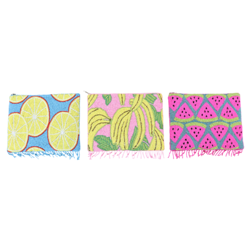Perlen Clutch "Fruits"