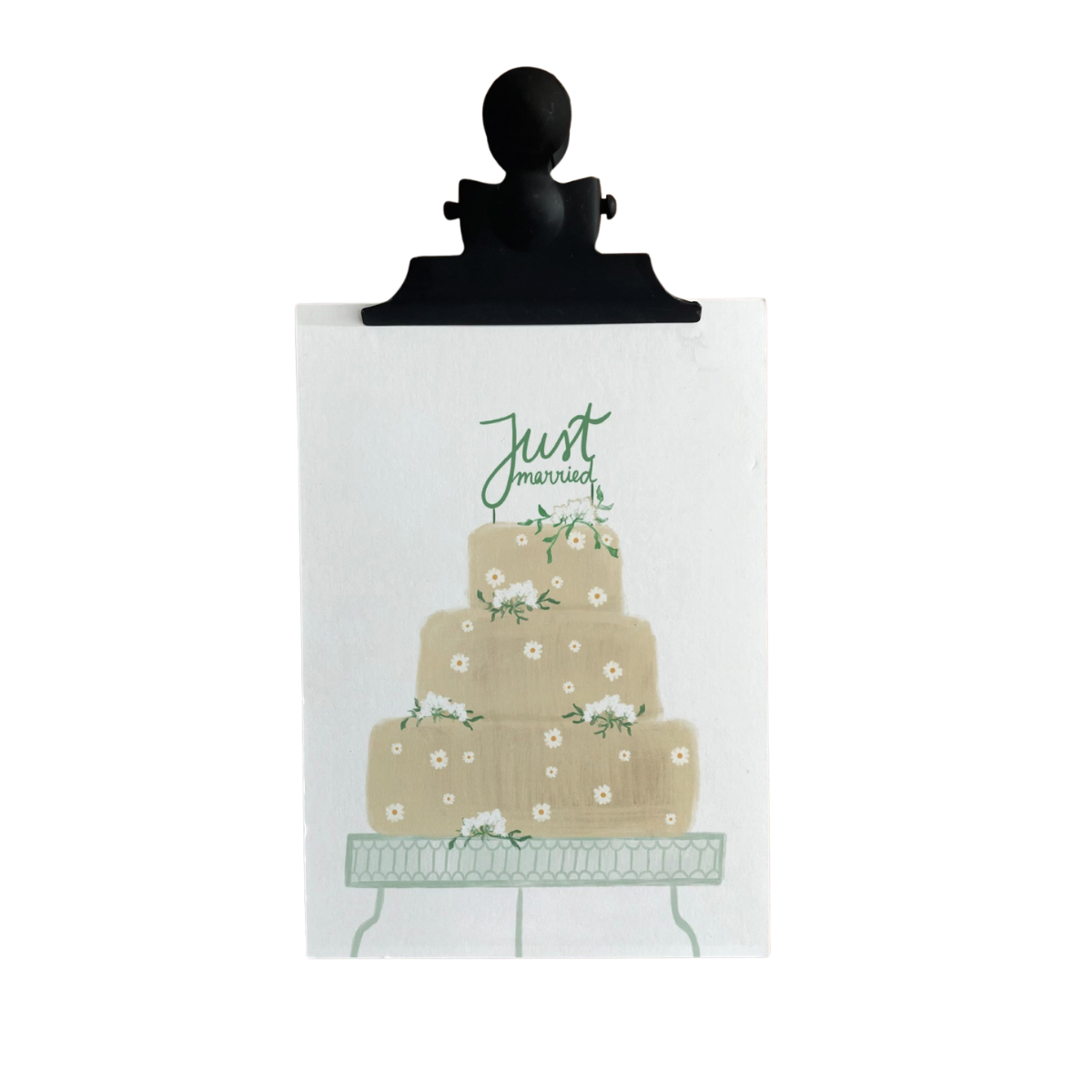 Karte „Just Married“ – Glückwünsche zur Hochzeit