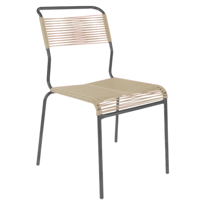 Spaghetti-Stuhl ohne Armlehne "Säntis"