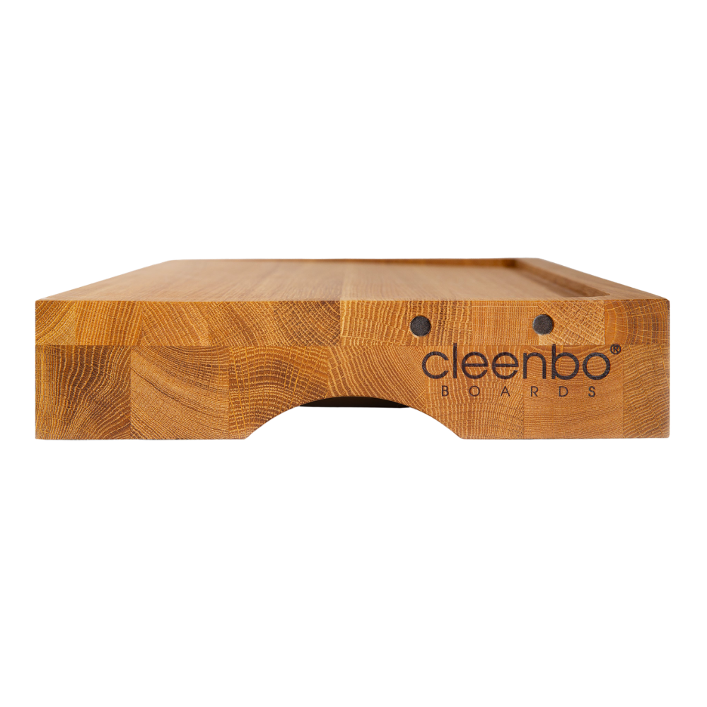 Schneidebrett "Cube BBQ Oak" mit Auffangwanne