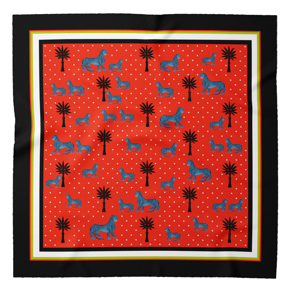 Seidentuch "Red" 55×55 cm