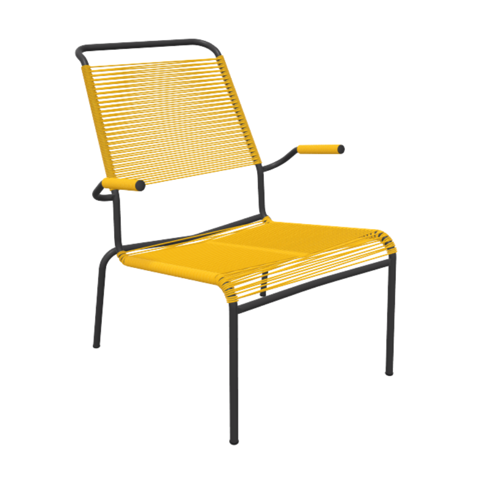 Spaghetti-Lounger mit Armlehne Hochlehner "Säntis"