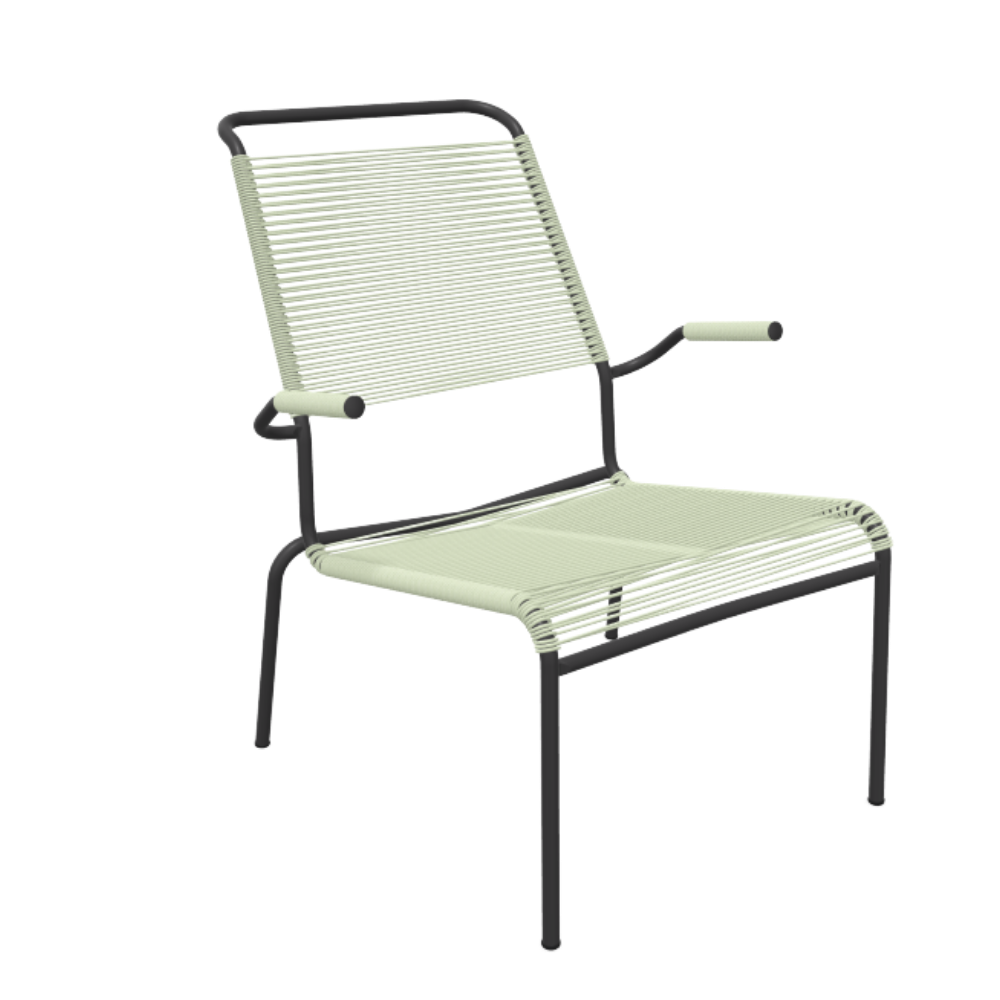 Spaghetti-Lounger mit Armlehne Hochlehner "Säntis"
