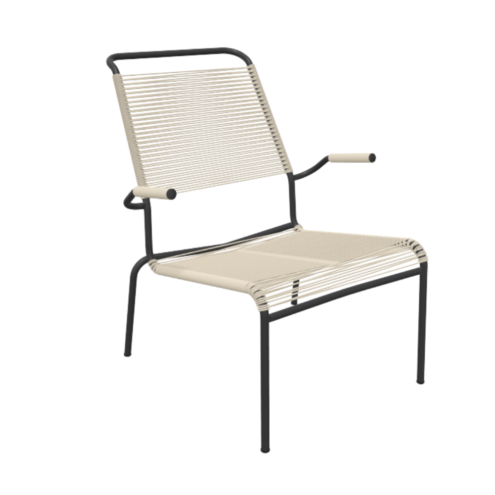 Spaghetti-Lounger mit Armlehne Hochlehner "Säntis"