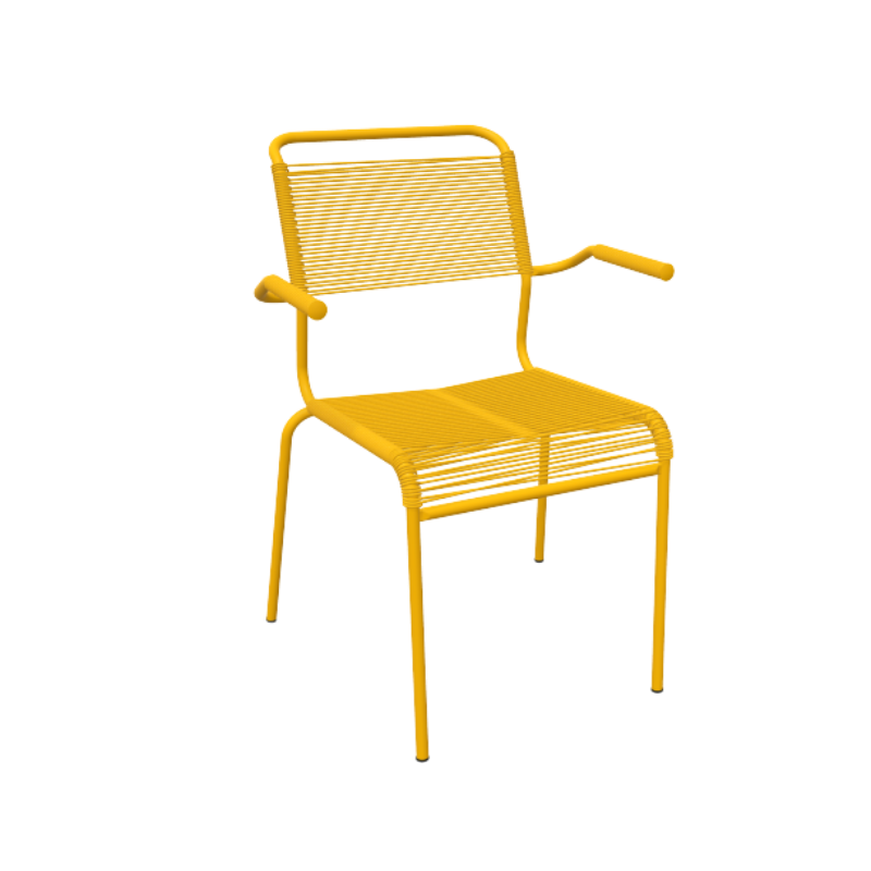Spaghetti-Stuhl mit Armlehne "Säntis"