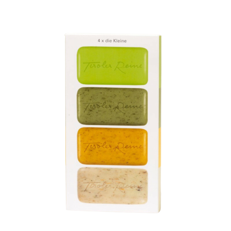 Shea-Seife 4er Set Gästeseife - Birke/Bergminze/Himmel/Heu