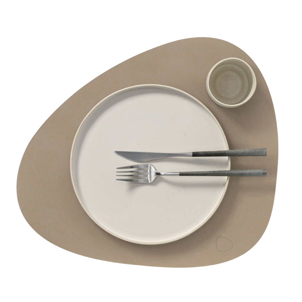 Tischset "Curve" aus recyceltem Leder