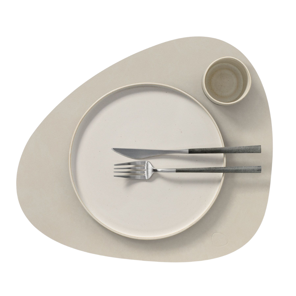 Tischset "Curve" aus recyceltem Leder