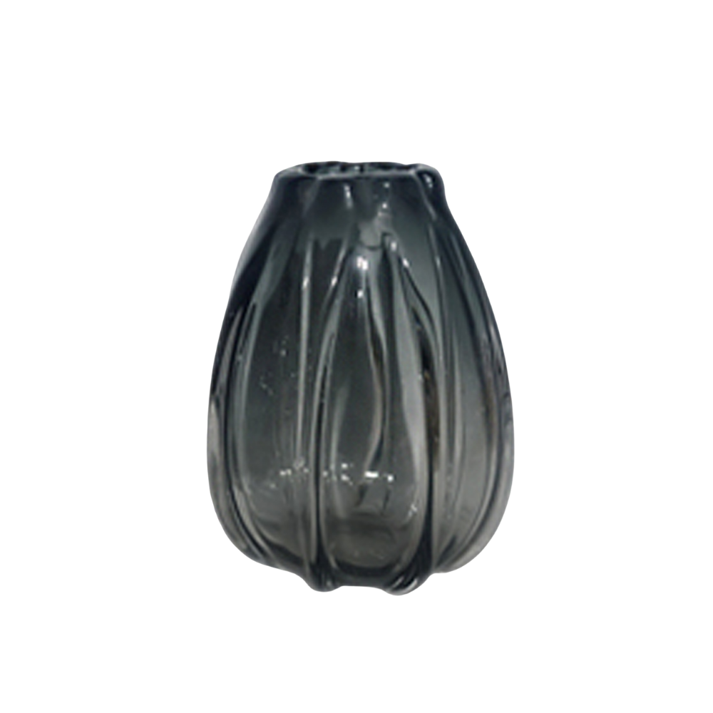 Vase "Acino" aus Glas – Grau - Ø 21 × H 29 cm