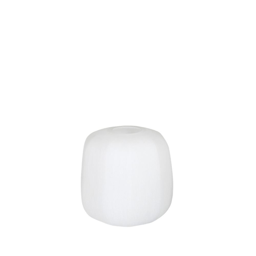 Vase "Cantore" aus Glas – Weiss - Ø 23 × H 24 cm