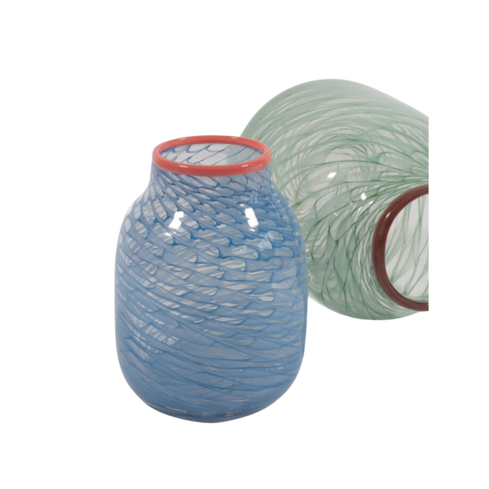 Vase "Toumi" - Blau – Ø14×H17 cm