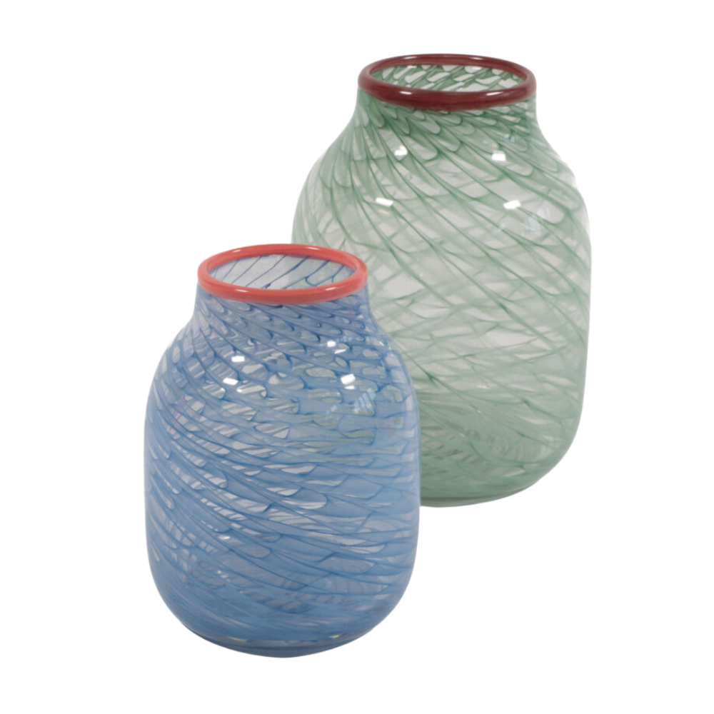 Vase "Toumi" - Blau – Ø14×H17 cm