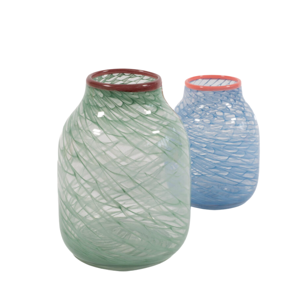 Vase "Toumi" - Grün – Ø17×H21 cm