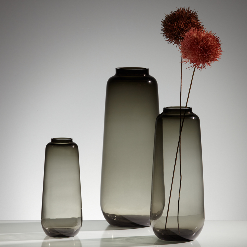Vase "Luanco" aus Glas – Ø 12,5 × H 30 cm