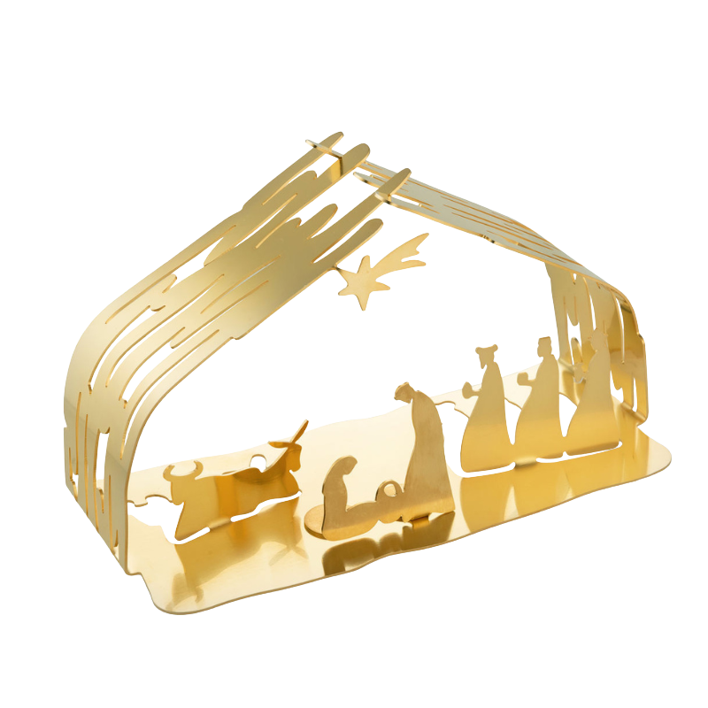 Weihnachtliche Krippe - Gold