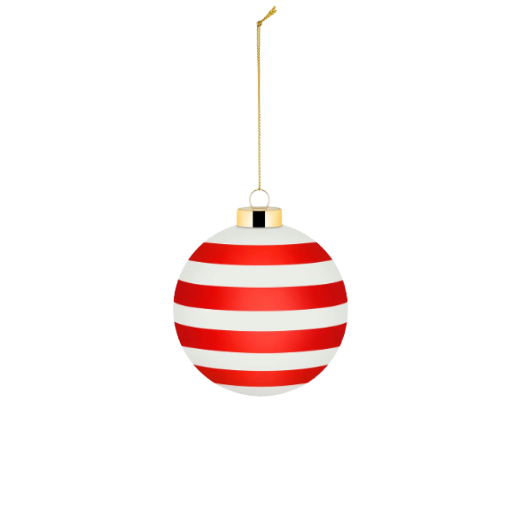 Weihnachtskugel "Delight" - Stripe