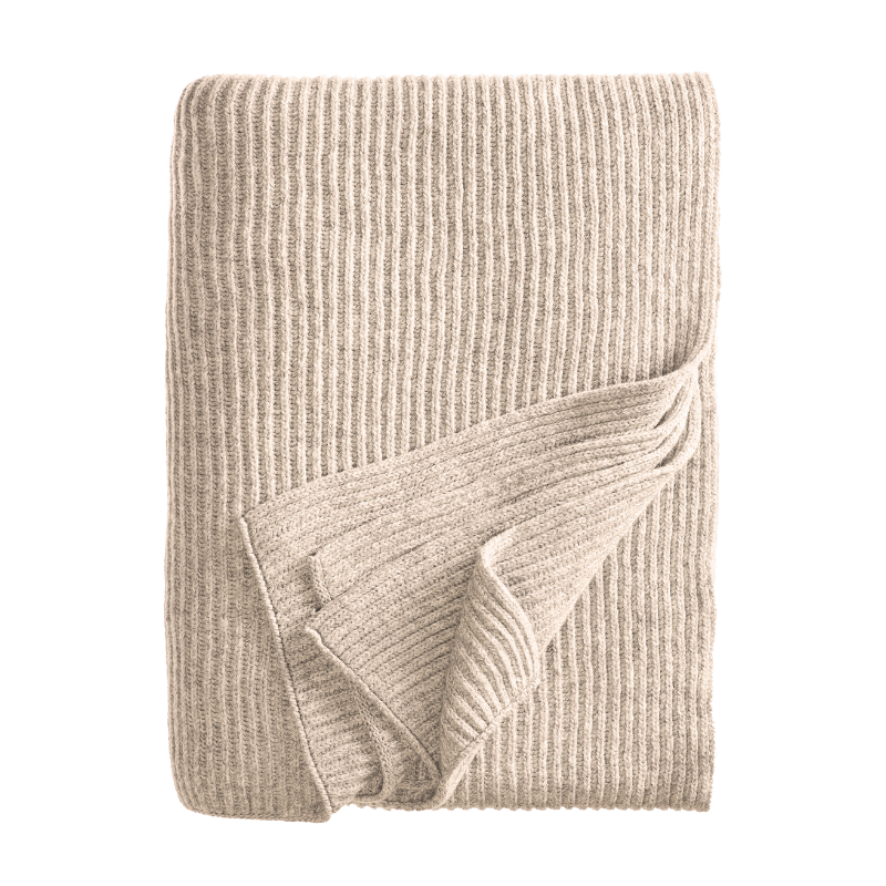 Woll Decke "Malmö" 130x190 cm - Creme