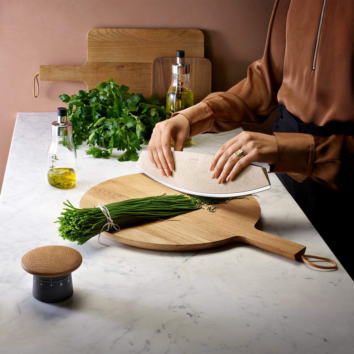 eva trio Green Tools Pizza- und Kräutermesser