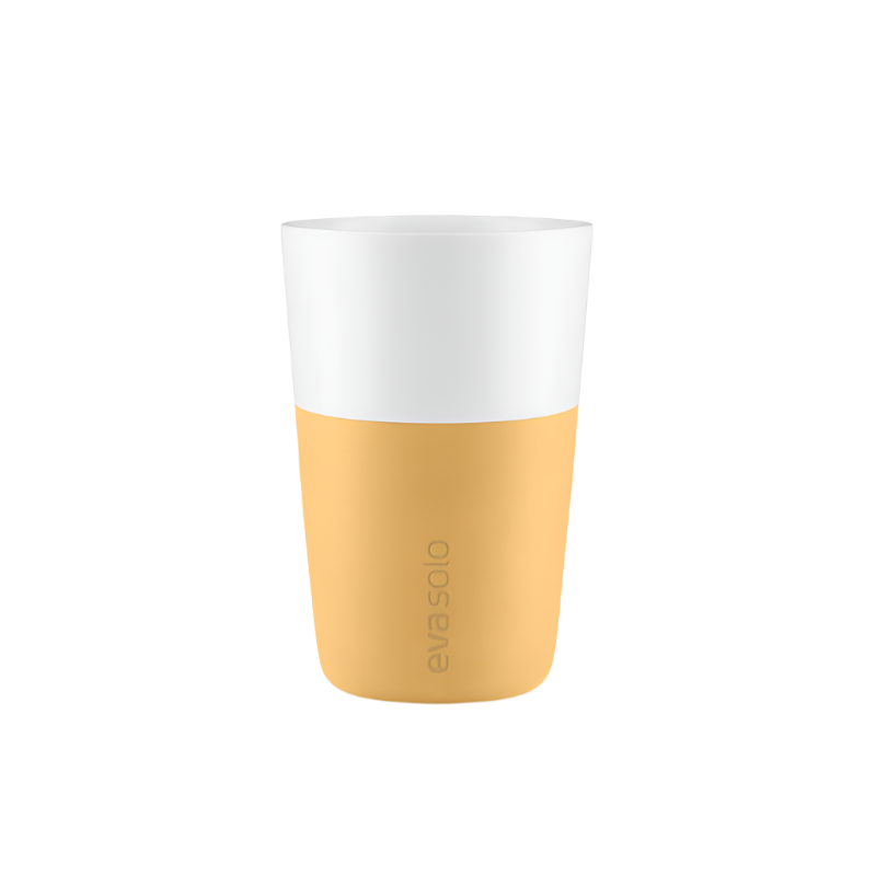 eva trio Café Latte-Becher in Golden Sand mit Kaffee