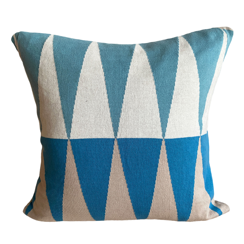 Baumwolle Kissenbezug "Oliver" - Blue